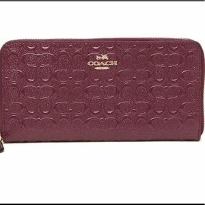 Coach accordion patent leather wallet